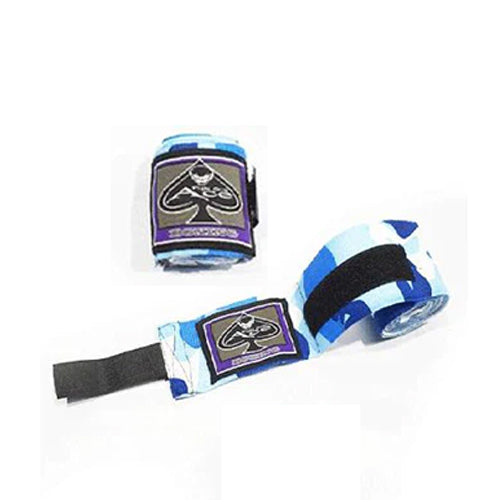 Ace Pro Boxing Hand Wraps Blue Camo - The Fight Factory