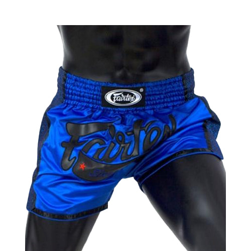 Fairtex Slim Cut Muay Thai Shorts Blue BS1702 - The Fight Factory
