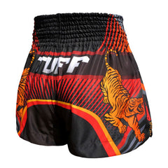 TUFF Muay Thai Shorts Double Tiger Black - The Fight Factory
