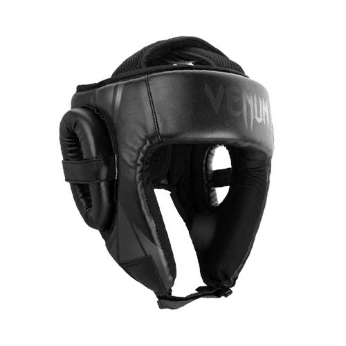 Venum Challenger Open Face Headgear - Black/Black - The Fight Factory