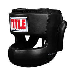 Title Classic Youth Face Protector Headgear Black - The Fight Factory