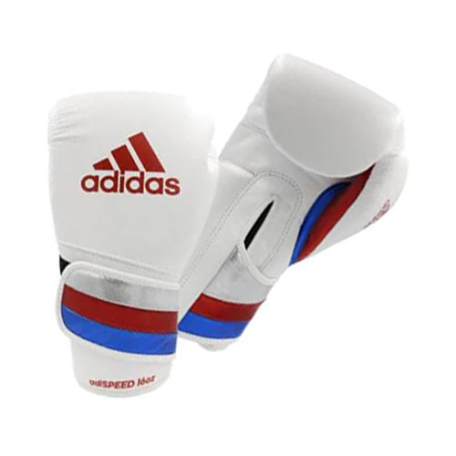 Adidas Adispeed Boxing Gloves Hook and Loop White - The Fight Factory