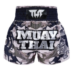 TUFF Grey Camouflage Muay Thai Boxing Shorts - The Fight Factory