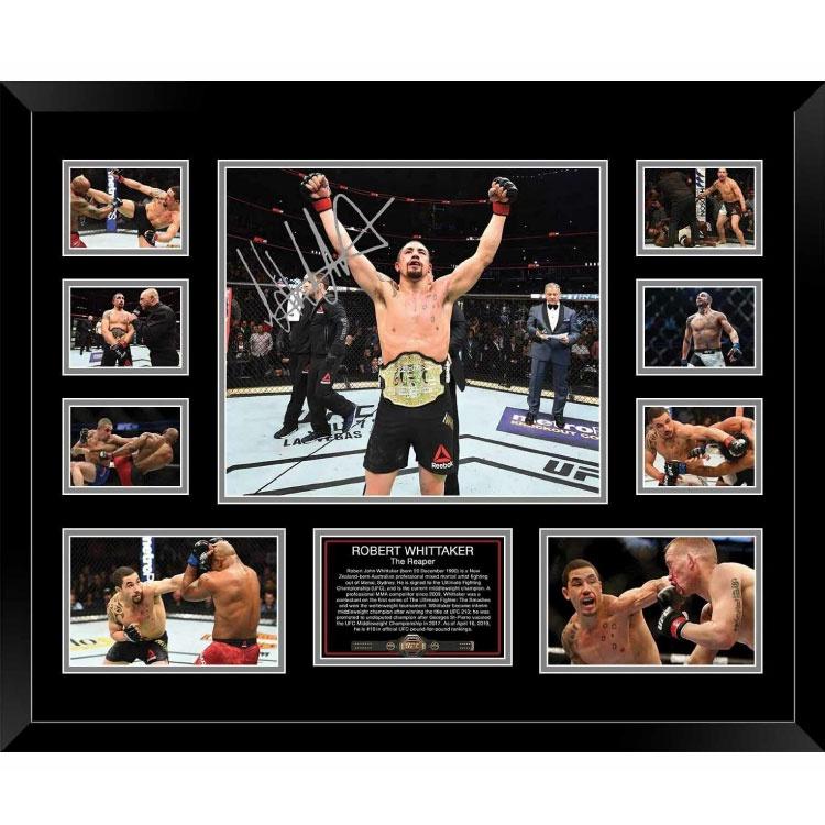 Robert Whittaker The Reaper UFC Signed Photo Framed Limited Edition - The Fight Factory