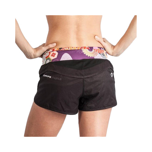 Grips Womens Functional Training Shorts Flower Power - The Fight Factory