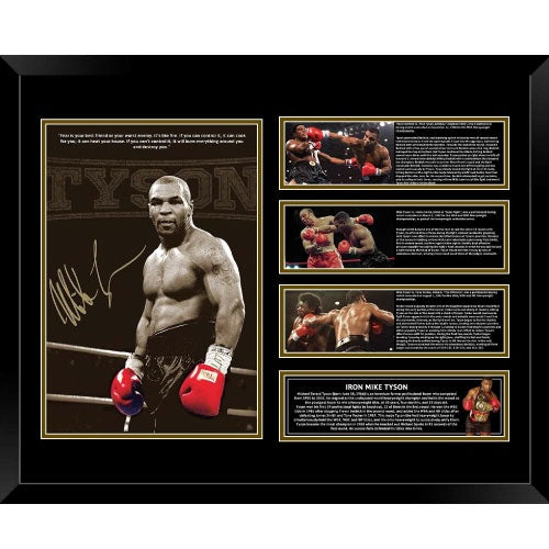 Iron Mike Tyson IBF WBA WBC Signed Photo Framed Limited Edition