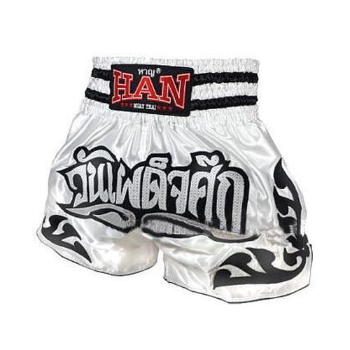 Han Muay Thai shorts The Showdown - White
