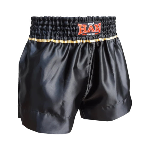 Han Muay Thai Shorts Comfort Fit - Black
