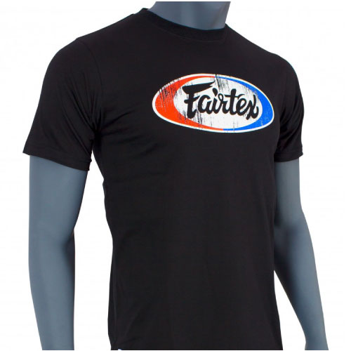 Fairtex Muay Thai T Shirt Vintage - Black - The Fight Factory