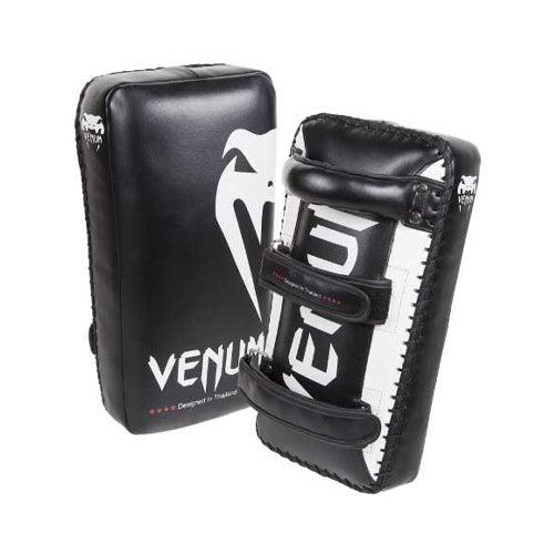 Venum Giant Muay Thai Kick Pads - Black White - The Fight Factory