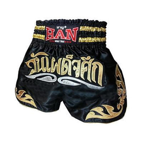 Han Muay Thai Shorts - The Showdown Black - The Fight Factory
