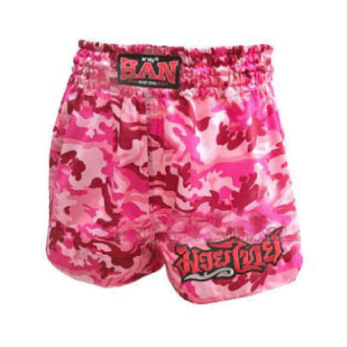 Han Muay Thai Boxing Shorts Pink Camo - The Fight Factory