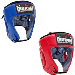 Morgan Boxing Leather Open Face Headgear - The Fight Factory