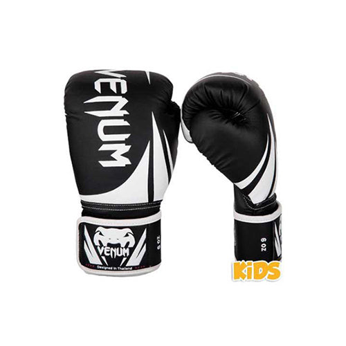 Venum Challenger 2.0 Kids Boxing Gloves - Black/White - The Fight Factory