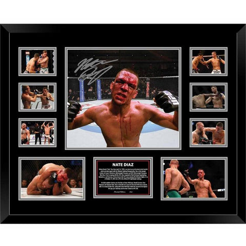 Nate Diaz UFC Signed Photo Framed Limited Edition
