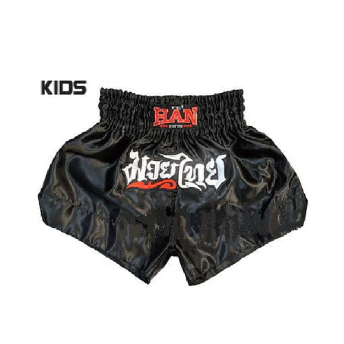 Han Muay Thai shorts Kids Black - The Fight Factory