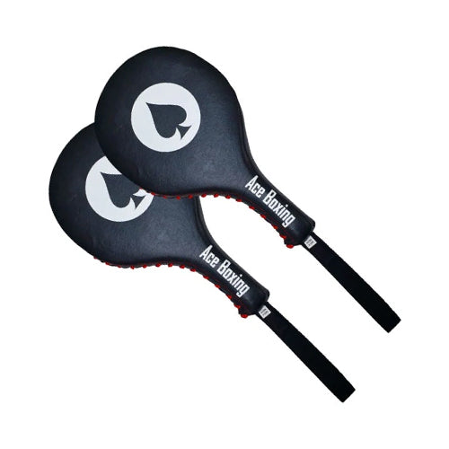 Ace Elite Boxing Leather Punch Paddles - The Fight Factory