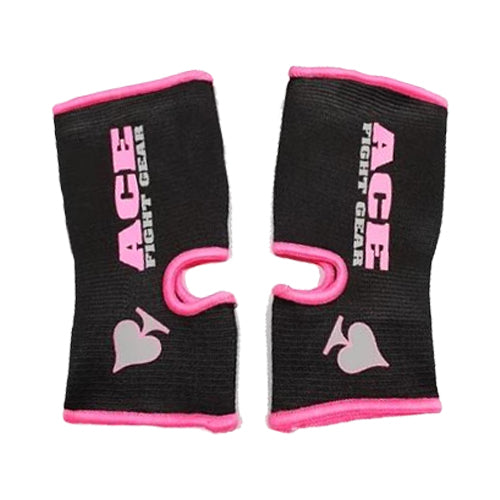 Ace Ill Fortune Muay Thai Ankle Supports Pink - The Fight Factory