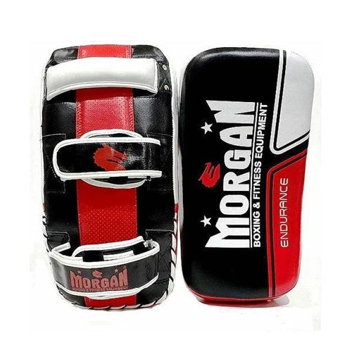 Morgan Thai Pads Curved Endurance Gel Leather Pair - The Fight Factory