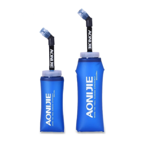 Aonijie Folding Collapsible Soft Flask Water Bottle With Straw