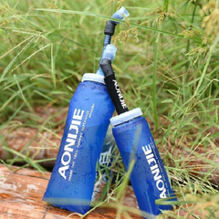Aonijie Folding Collapsible Soft Flask Water Bottle With Straw - The Fight Factory