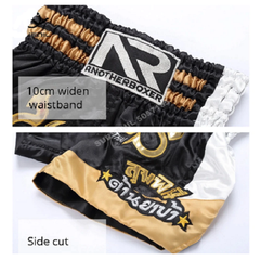 Another Boxer Muay Thai Shorts Black Gold - The Fight Factory