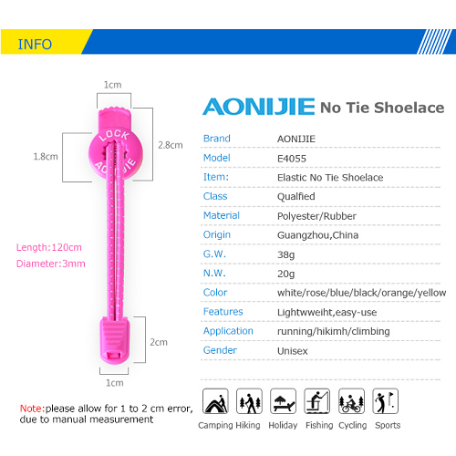 Aonijie No Tie Shoe Lock Laces One Pair - The Fight Factory