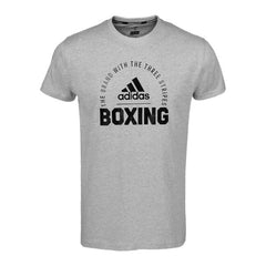 Adidas Boxing Community T Shirt - Grey - The Fight Factory