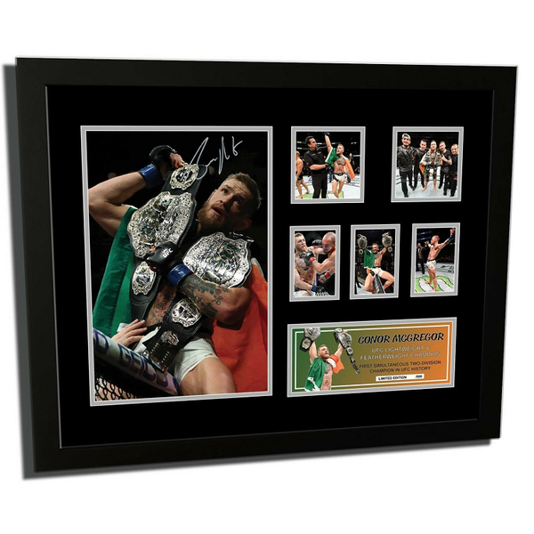 Conor McGregor UFC 2 Division Champ Signed Photo Framed Limited Edition - The Fight Factory