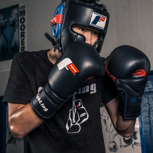 Fighting Leather Training Gloves Black - The Fight Factory