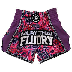 Fluory Eternity Tattoo Retro Muay Thai Shorts Purple