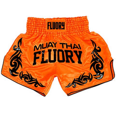Fluory Neon Retro Muay Thai Shorts Orange