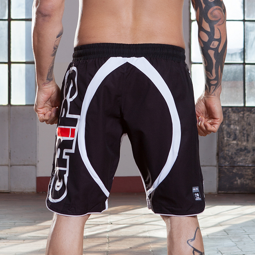 Grips G-Battle NO-GI Shorts Black White - The Fight Factory