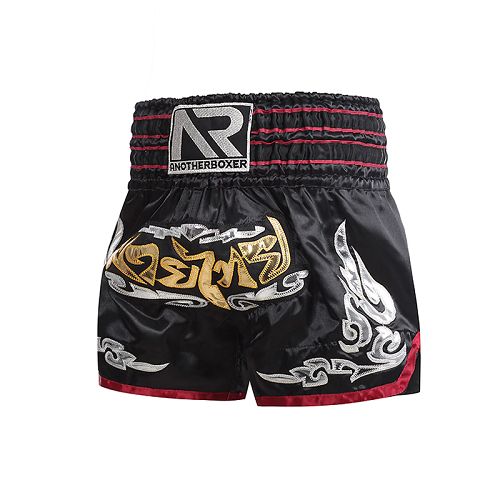 Another Boxer Muay Thai Shorts Black Red - The Fight Factory