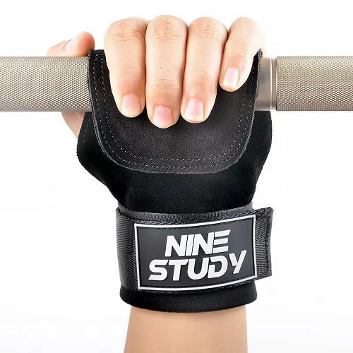 Nine Study Gym Weightlifting Grips Microfiber