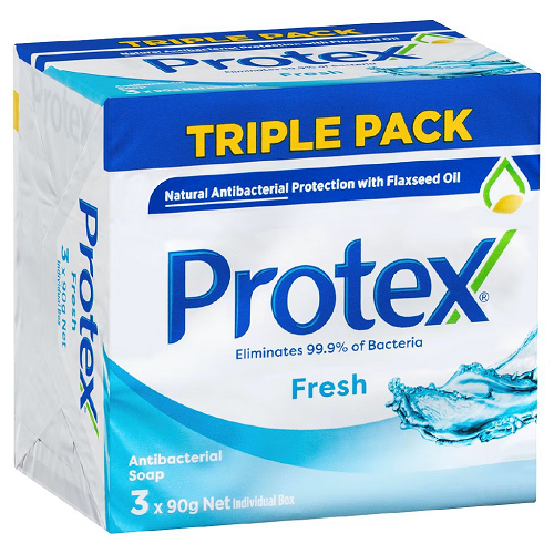Protex Antibacterial Fresh Bar Soap 90g x 3 Pack