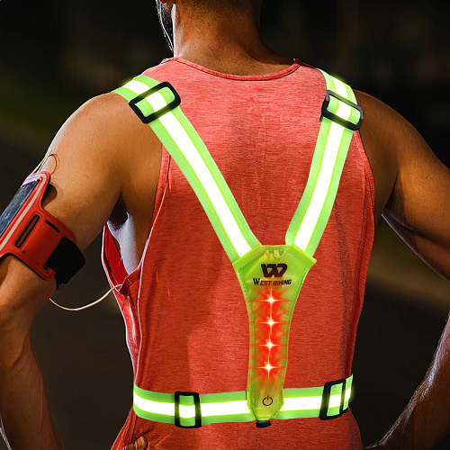 WB Safety Reflective & LED Running Vest - The Fight Factory