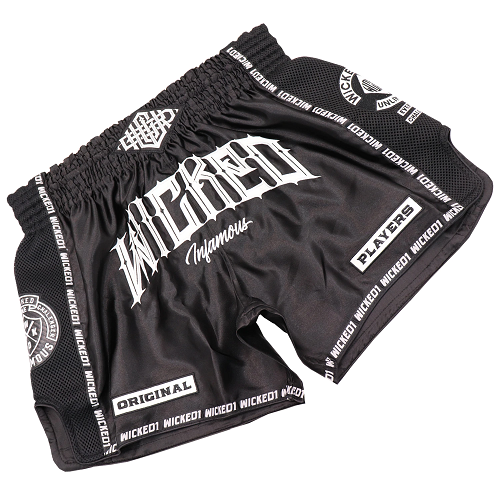 Wicked One Infamous Muay Thai Shorts Black - The Fight Factory