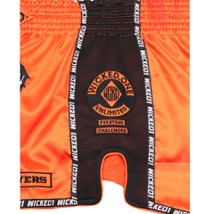Wicked One Infamous Muay Thai Shorts Orange - The Fight Factory