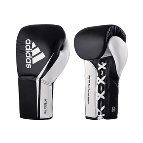 Adidas. Boxing Gloves Lace Up 8oz / White Adidas Hybrid 750 Pro Fight Lace Up Boxing Gloves