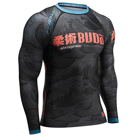 Budo Longsleeve Rash Guard Budo Akkorokamui Rash Guard LS Black
