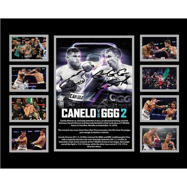 Canelo Alvarez vs Gennady Golovkin 2 GGG Signed Photo Framed Limited Edition - The Fight Factory