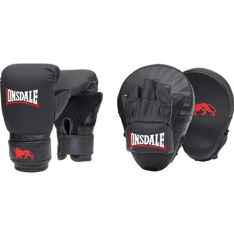 Lonsdale Boxing Gloves & Focus Mitt Combo