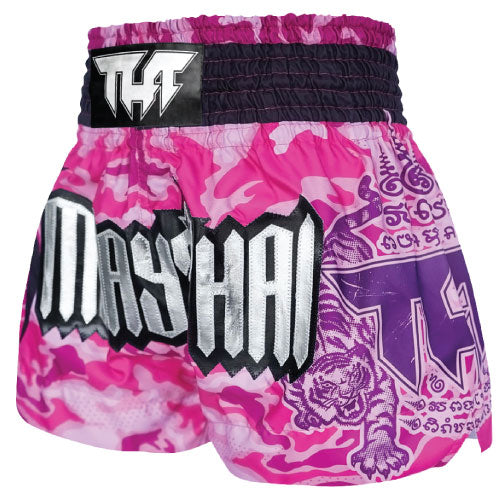 TUFF Pink Camo Muay Thai Boxing Shorts - The Fight Factory