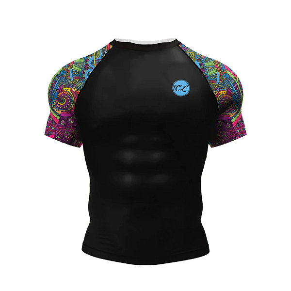 CL Sport Psychedelic Short Sleeve Rashguard