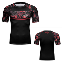 CL Sport Short Sleeve Rashguards CL Sport Tropics Rashguard Short Sleeve Red