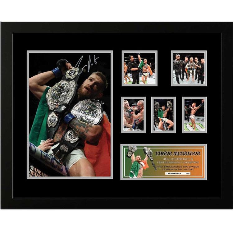 Conor McGregor UFC 2 Division Champ Signed Photo Framed Limited Edition