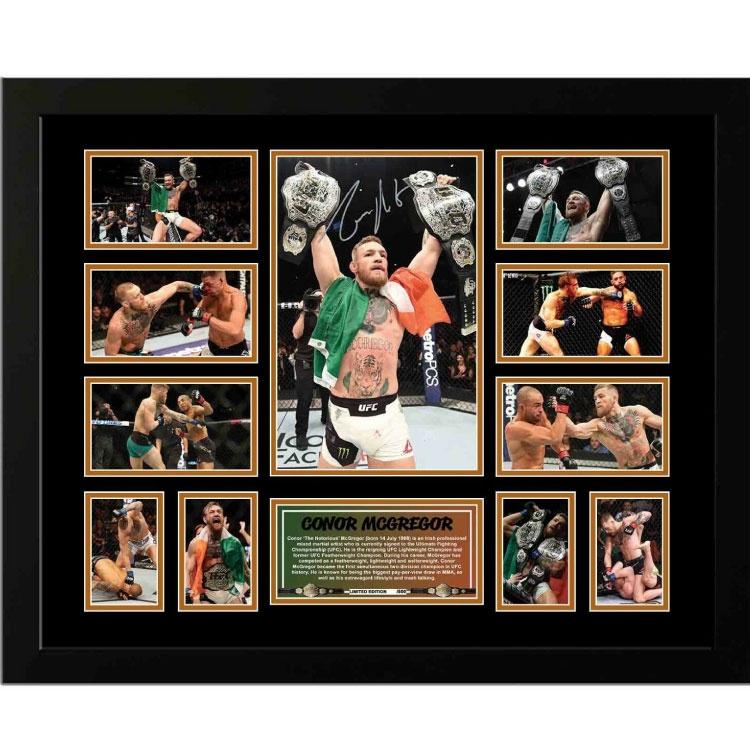 Conor McGregor UFC Champion Signed Photo Framed Limited Edition