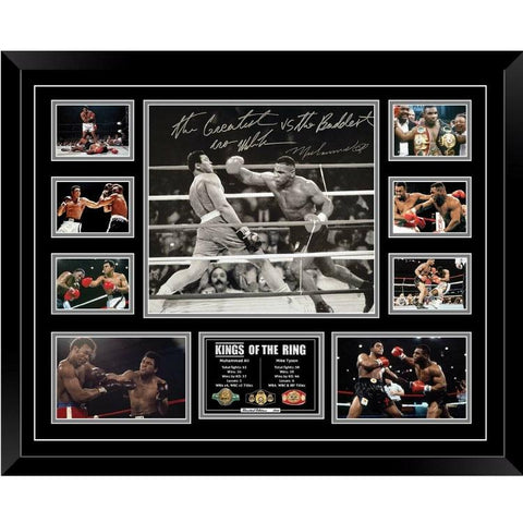 Muhammad Ali & Mike Tyson Signed Photo Framed Limited Edition