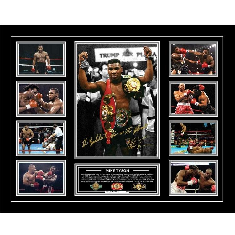 Mike Tyson WBA WBC IBF Signed Photo Framed Limited Edition